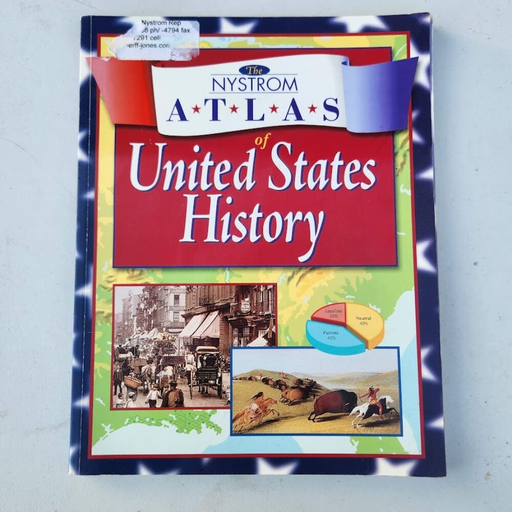 Nystrom Atlas of US History Maps Map Book Reference Book United States Social St